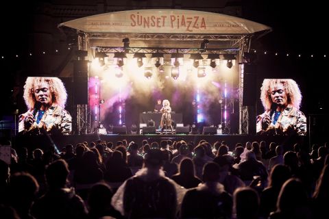 Sneaky Sound System at Sunset Piazza