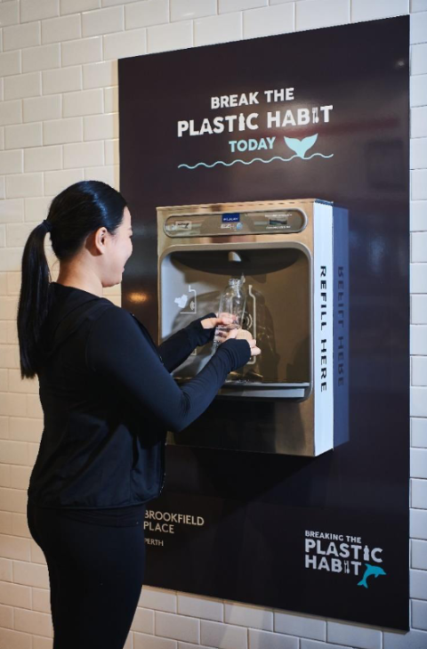 Brookfield water refill station. Image courtesy of Brookfield