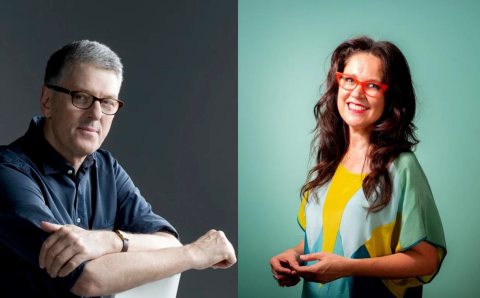 An intellectual battle featuring the minds of Annabel Crabb, David Marr (photo credit Christipher Ireland), Rhys Nicholson, Toby Walsh and adjudicated by Yumi Stynes. Image: Sydney Writers&#39; Festival.