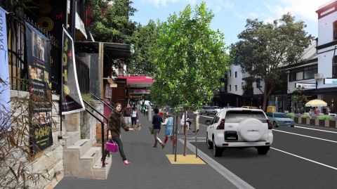 Proposed view of Goulburn Street and Crown Street.