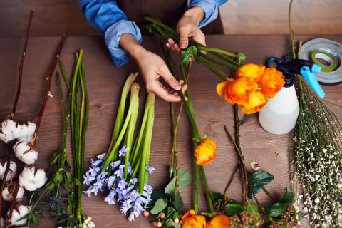 Working with flowers. Pic: iStock