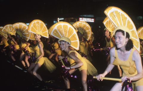 Lesbian Marching Lemons Mardi Gras 1997, Photo C.Moore Hardy. Part of the Liberate! exhibition.