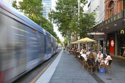 Opal tap-off data shows that mid-week is still the busiest time for public transport, with Wednesday the peak. Photo: Adam Hollingworth, City of Sydney