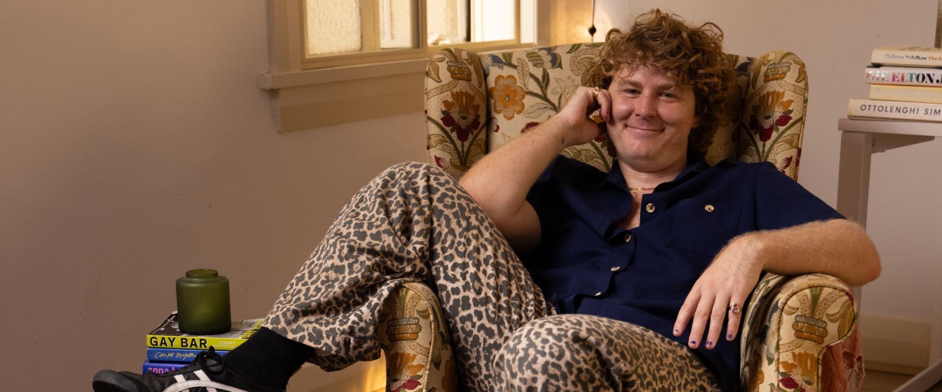 Brendan Hancock relaxing at home between gigs. Image: Brendan Blacklock/City of Sydney