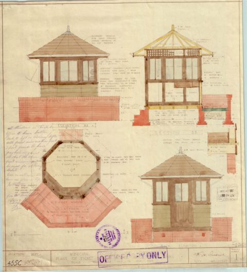 Plans for ticket box at Moore Park Golf Links, 1927. City of Sydney Archives A-00543778