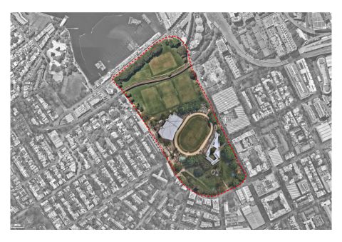Aerial map of Wentworth Park, 2022. Photo: Nearmap