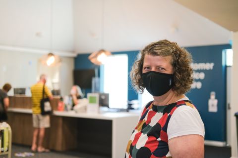 If you visit an air conditioned public space to escape the heat, like one of our libraries, remember you need to wear a mask.