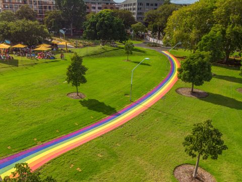 Rainbow path at Prince Alfred Park. Photo: Chris Southwood / City of Sydney
