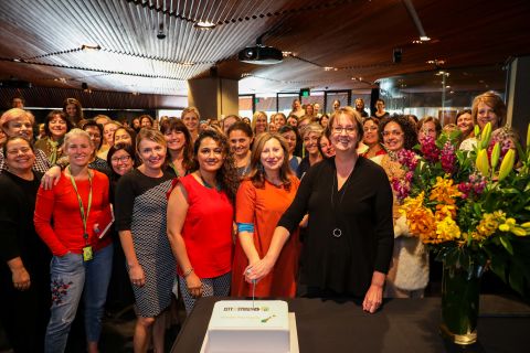 City of Sydney staff celebrate gender pay gap equity in 2018. Image: Katherine Griffiths, City of Sydney