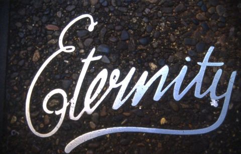 Eternity sign commemorating the work of Arthur Stace, Town Hall Square, Sydney. Image: Sardaka 2008 CC-BY-SA