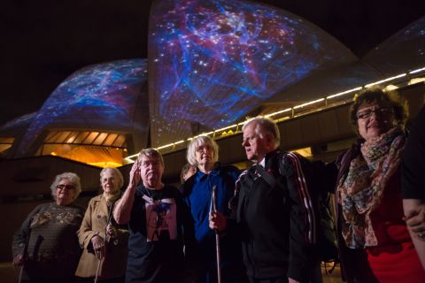 Vivid audio described viewing for people who are blind or have low vision. Image: Dan Boud/Sydney Opera House