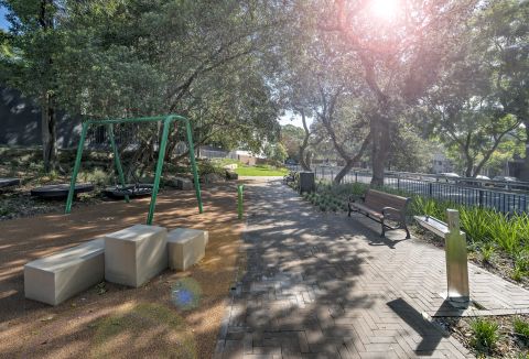 Ross Street Playground in Forest Lodge saw a new pathway, fencing and a bubbler