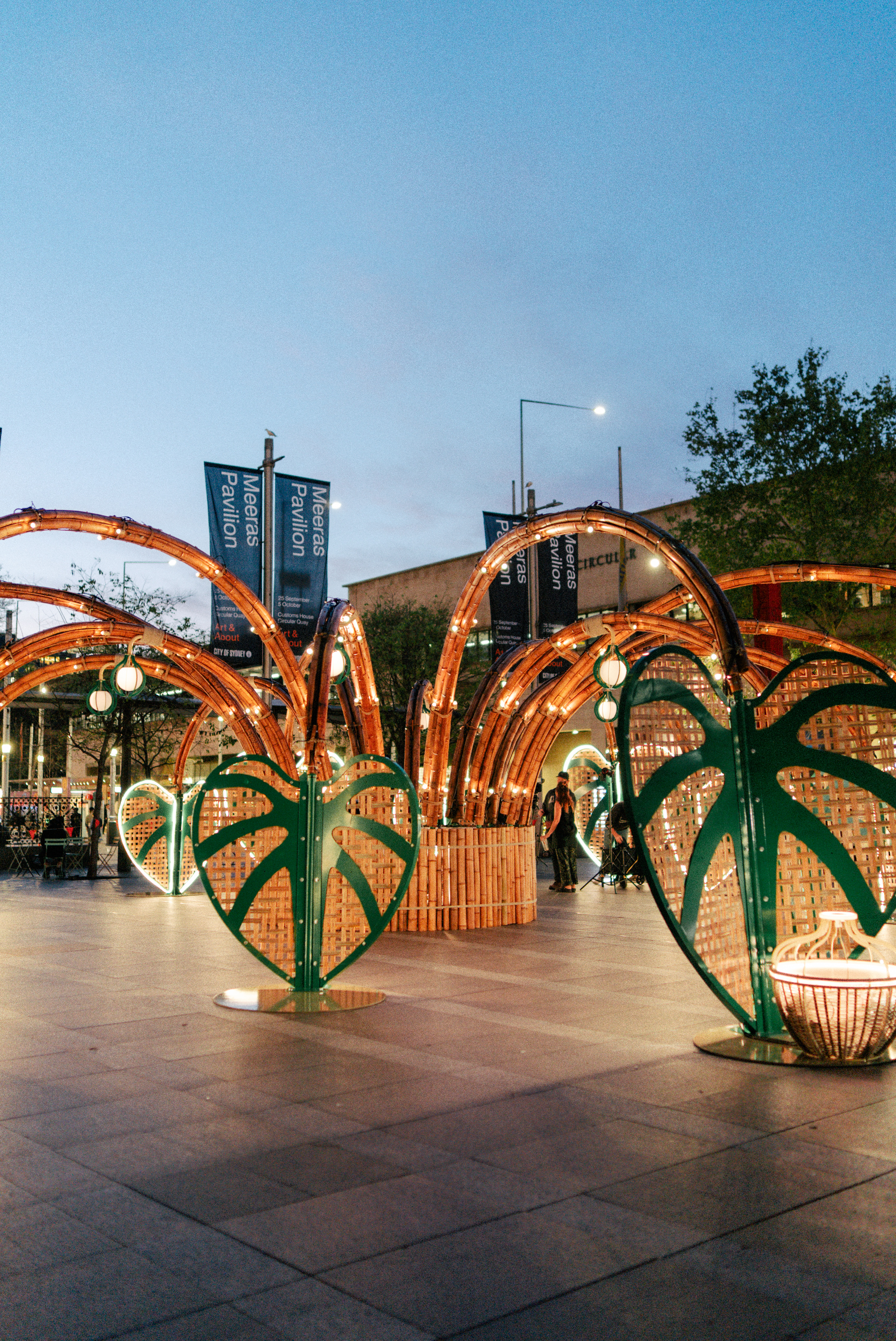 The taro leaf is a key narrative symbol in the *Meeras Pavilion*. Image: Victor Caringal / Médecins Sans Frontières