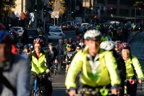 Protesters against College Street cycleway closure
