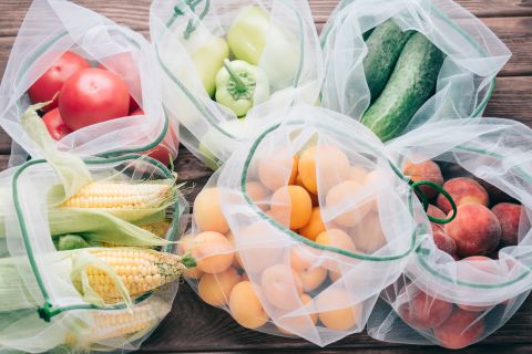 Reusable produce bags are an easy, affordable way to cut single-use plastic from your shop