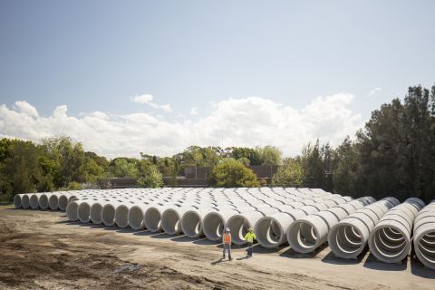 Micro-tunnelling installed huge 1.8m diameter pipes up to 12m underground