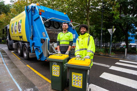 Our contractors inspect recycling bins for correct items. General waste trucks may collect bins if they’re significantly contaminated with non-recyclable waste.