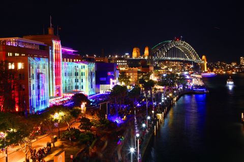 Vivid offers audio descriptions for people who are blind or have low vision. Image: Destination NSW