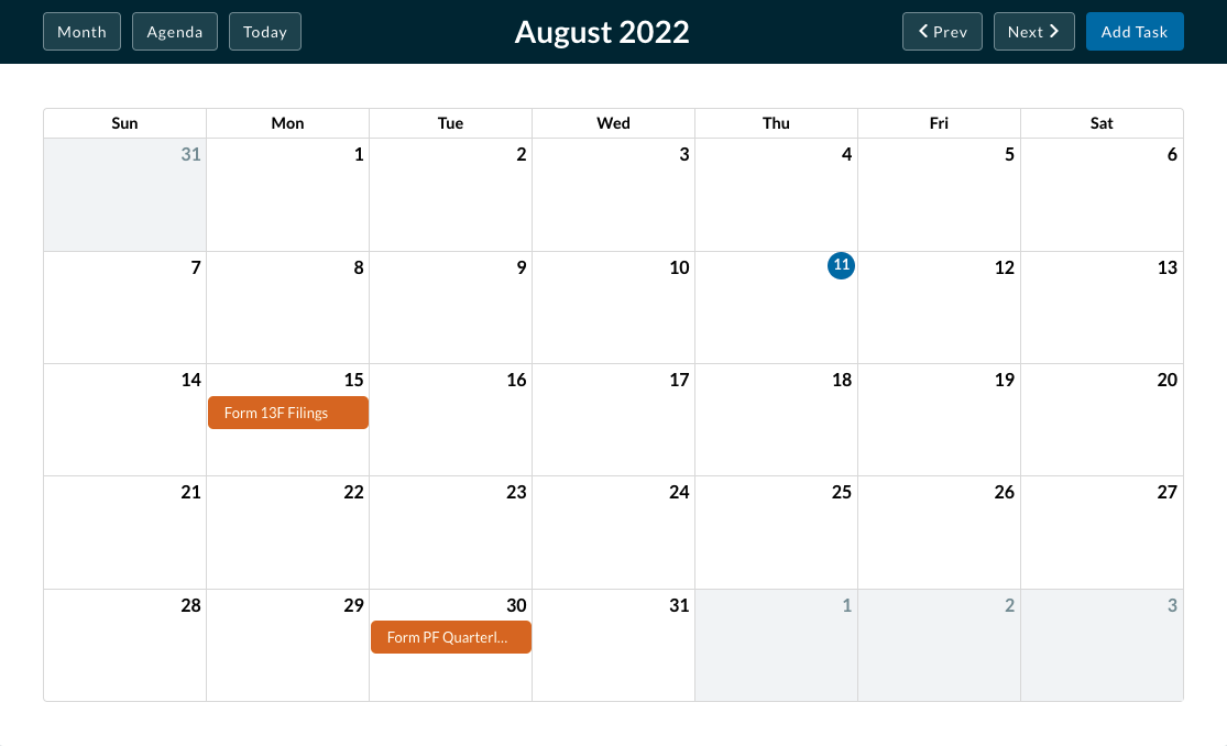 Full Calendar View