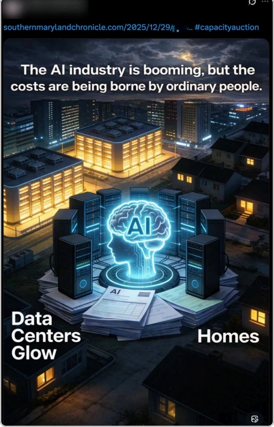 Data Center Bandwagon AI-edited image posted on X AI-edited image posted on X by a likely inauthentic account.