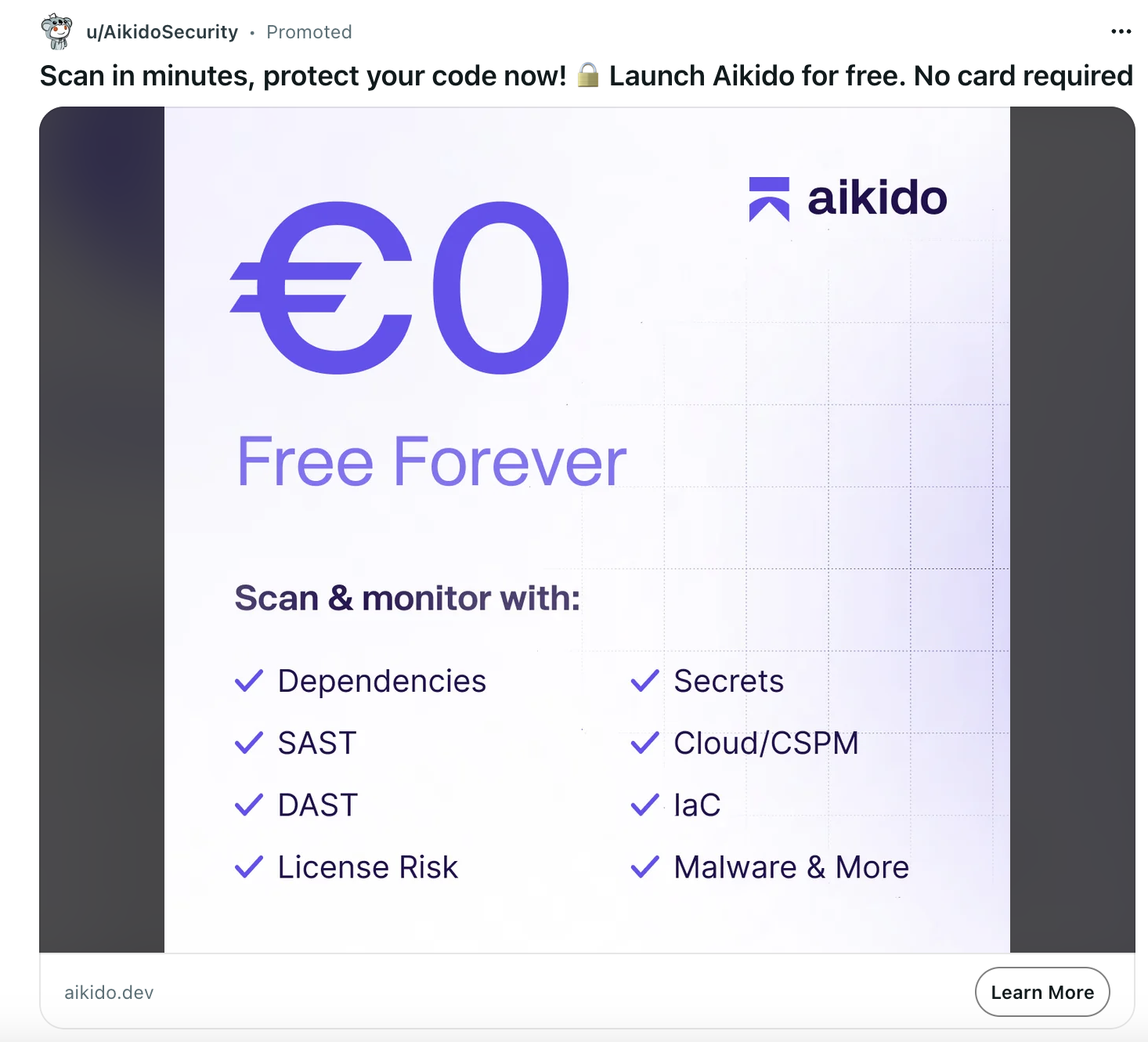 Reddit cyber product page example