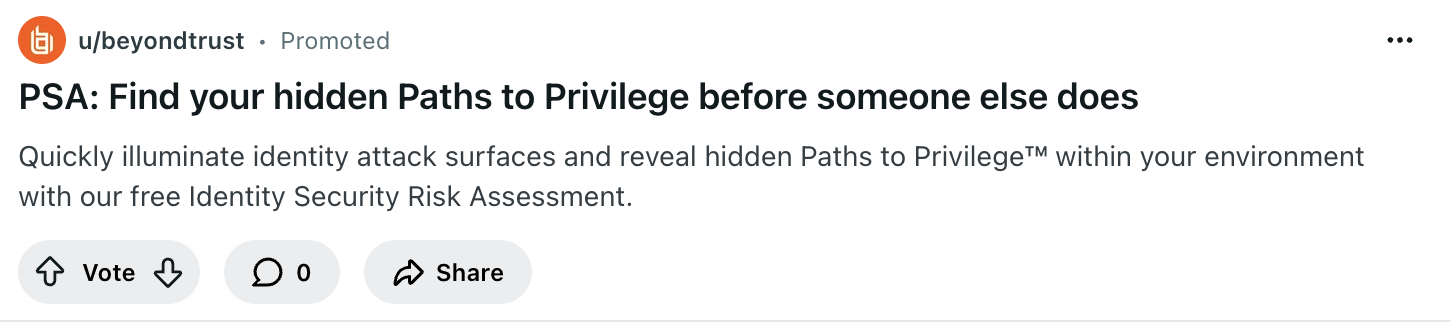 Cyber free thing reddit ad example