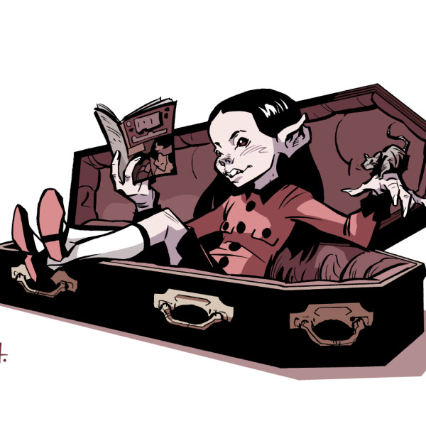 Vampire girl coffin