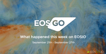 What happened this week on EOSIO | September 21 - September 27