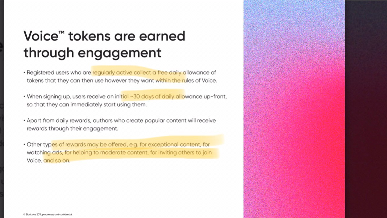 Voice™ tokens are earned