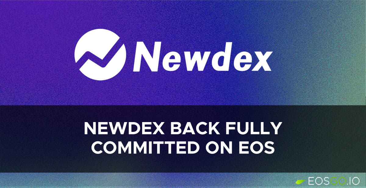 Newdex Back Fully Committed on EOS