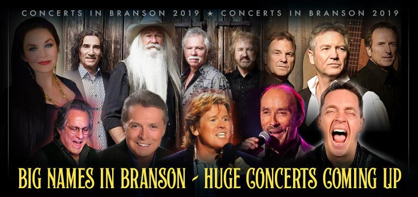 Big Names in Branson for 2019 - 22 Concerts Coming Up!