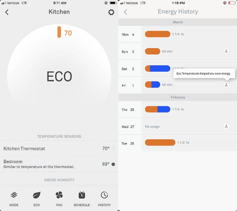 nest user interface