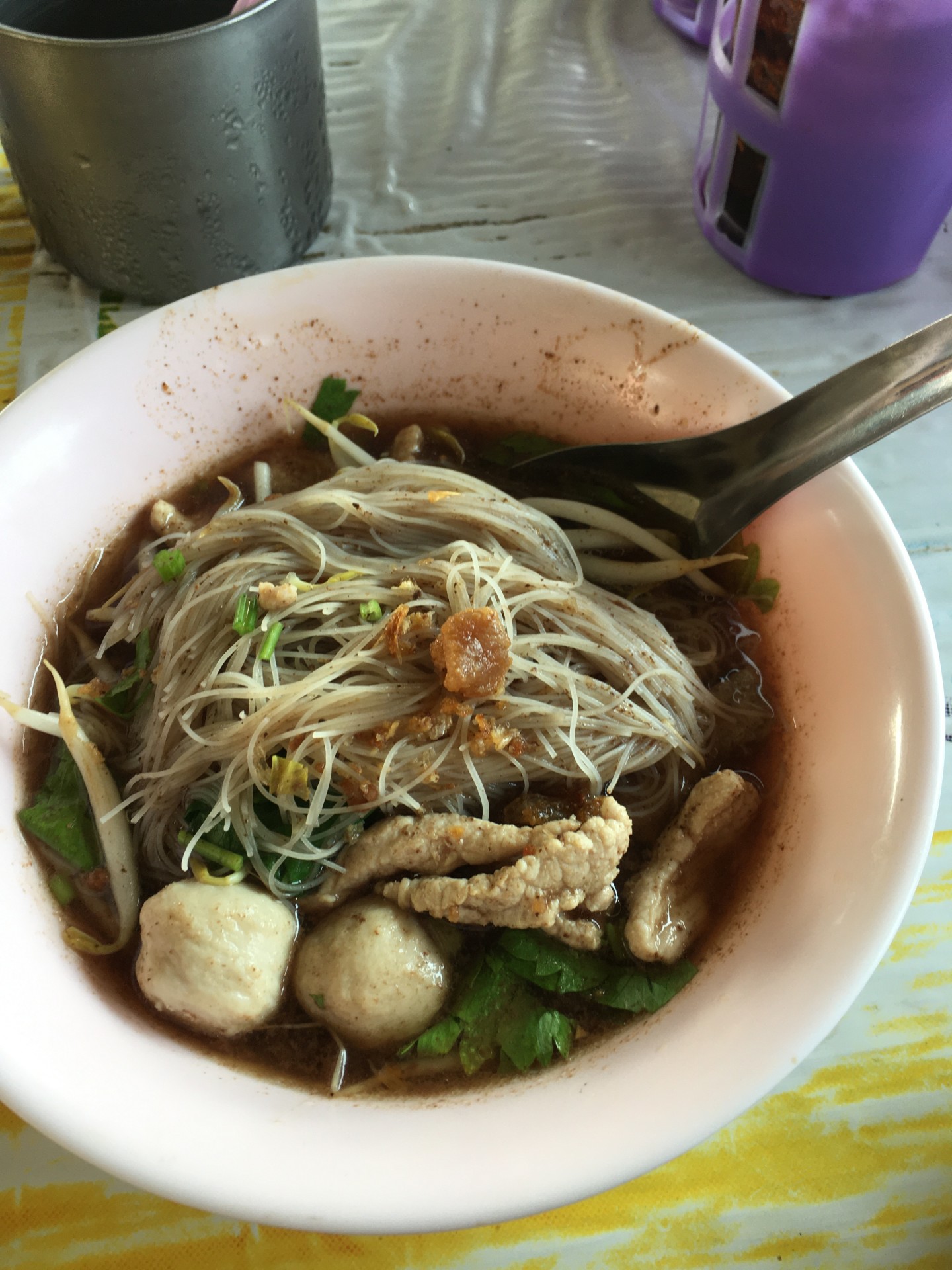 Thai beef noodle soup