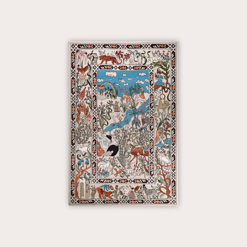 In studio photograph of Surrealist Garden