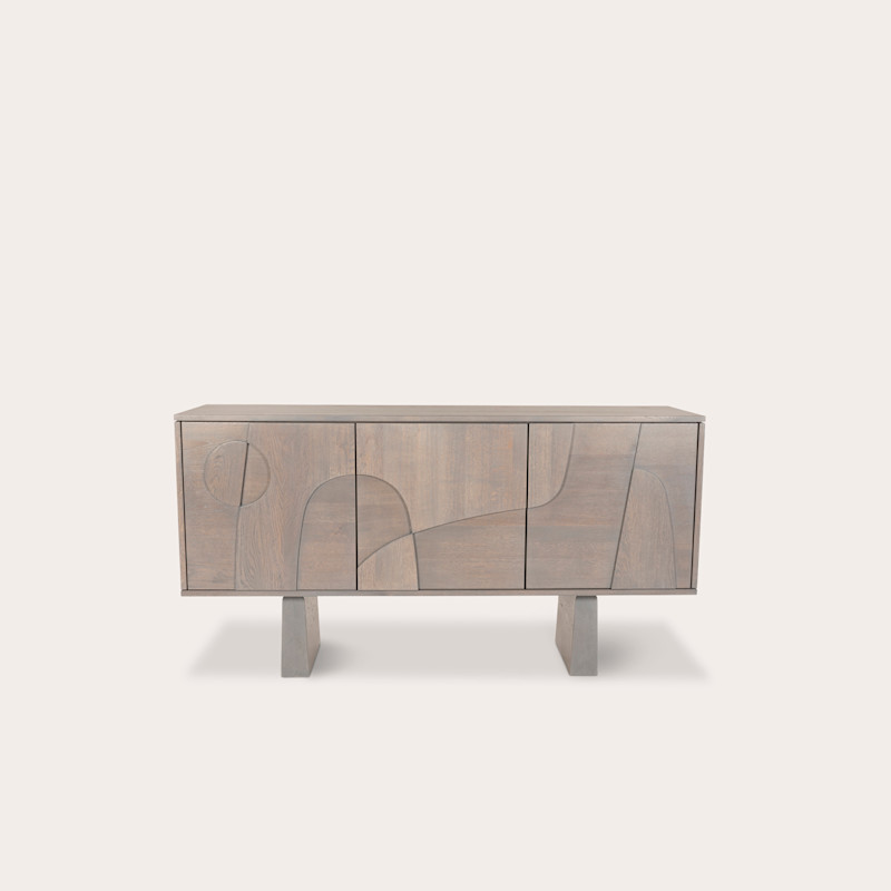 In studio photograph of Wynwood Sideboard 3 Door Tall