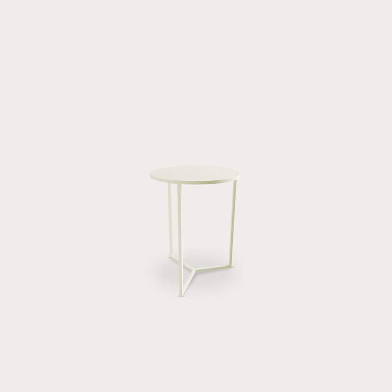 In studio photograph of NATAL ALU X High Round Side Table