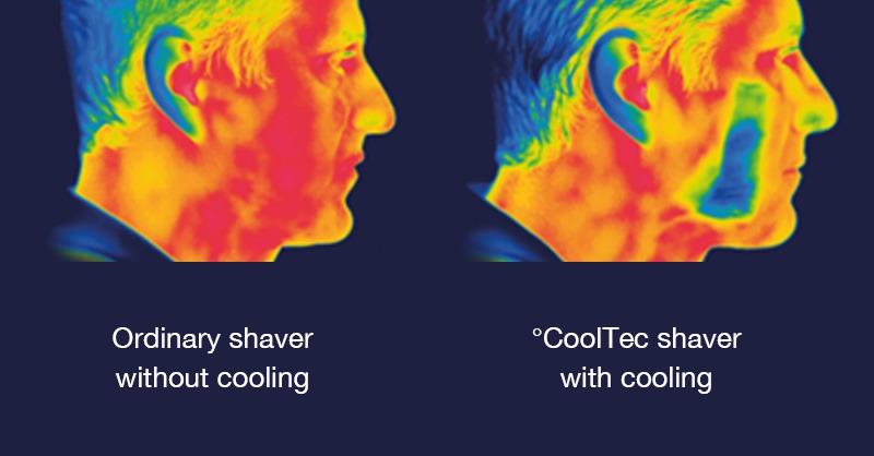 Tehnologia de răcire activă pentru aparatul de ras Braun °CoolTec.