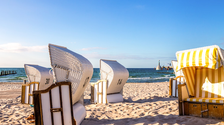 Traditionelle Strandkörbe, Zingst, Mecklenburg-Vorpommern