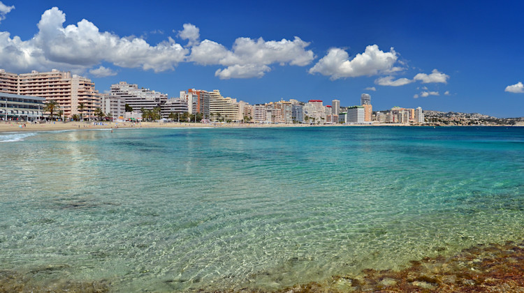 Playa de la Fossa, Calp / Calpe, Costa Blanca, Spanische Mittelmeerküste
