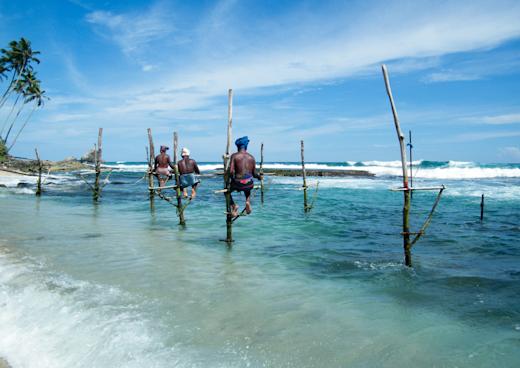 Stelzenfischer Koggala, Koggala, Sri Lanka Südküste