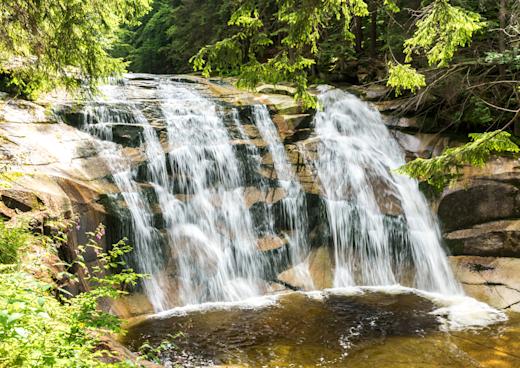 Wasserfälle von Mumlava / Mummelfall, Harrachov, Nordböhmen