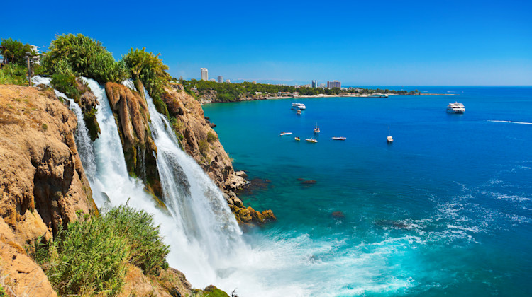 Düden-Wasserfall bei Antalya, Türkische Riviera