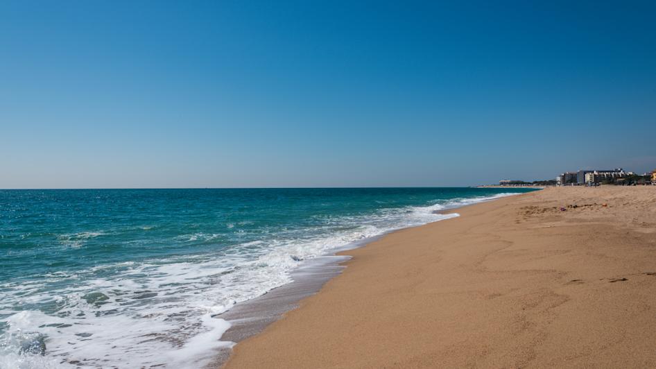 Strand Malgrat de Mar, Costa Barcelona, Katalonien