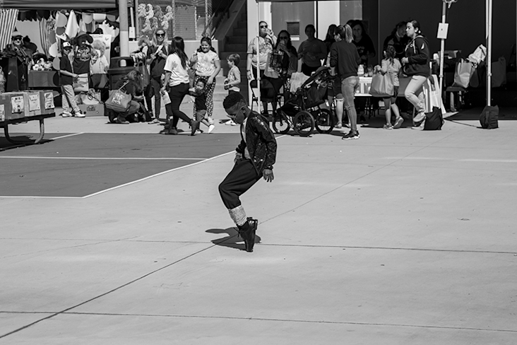 boy dancing at the health fair