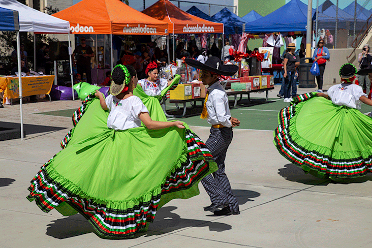Dancing at the health fair