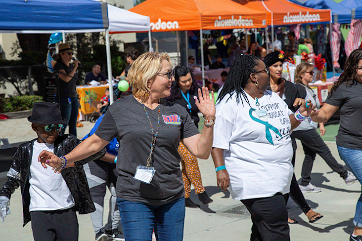 Dancing at the health fair