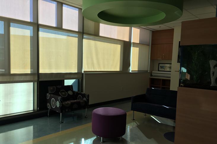 Old dark Tween Room at Dell Children's Medical Center