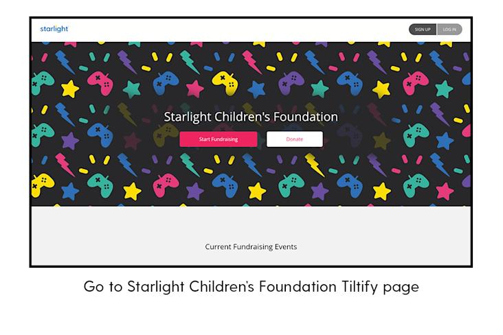 Go to Starlight Children's Foundation Tiltify page