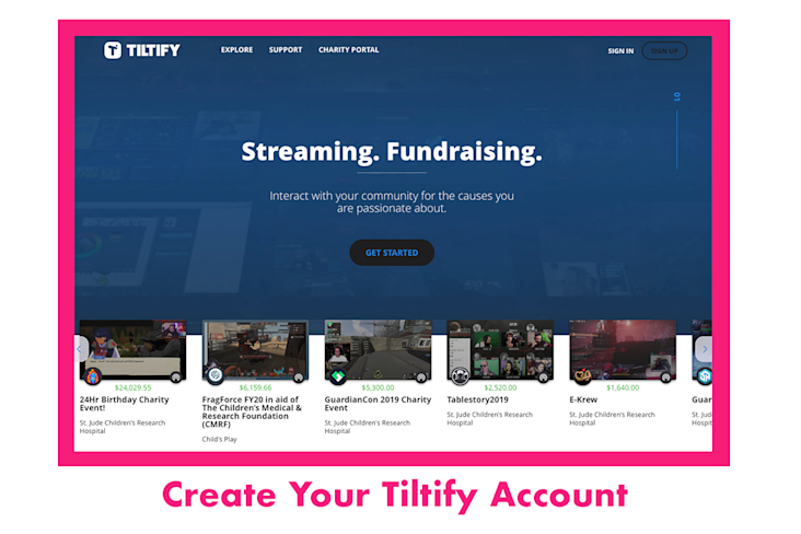 Create Your tiltify account