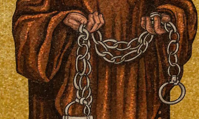 Neuvaine à sainte Joséphine Bakhita - jour 2 - Bakhita portant ses chaînes - Mosaïque